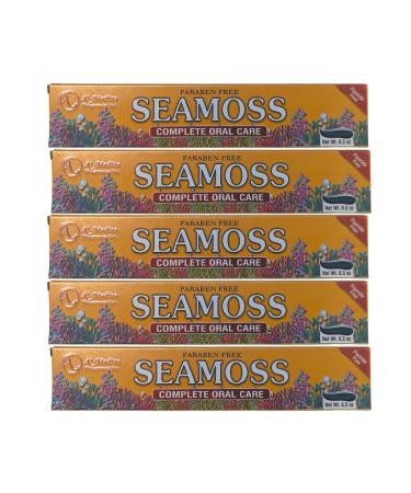Infinix Seamoss Toothpaste with Clove Tea-Tree Neem Babool and Eucalyptus Oils - Paraben Free & Refreshing Oral Care for Sensitive Teeth - Halal - Pack of 5