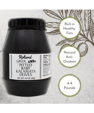 Roland Foods Pitted Baby Kalamata Olives from Greece  4.4 Pound 4.4 Pound (Pack of 1) Pitted Baby - Buy Online on GoSupps.com