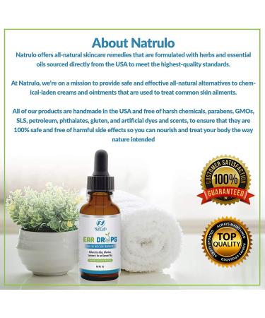 Natrulo Natural Ear Drops for Ear Infection Treatment - Homeopathic Herbal Eardrops for Adults, Children & Pets - Relieves Ear Aches, Infections & Swimmer's Ear - Safe & Made in USA - Buy Online on GoSupps.com