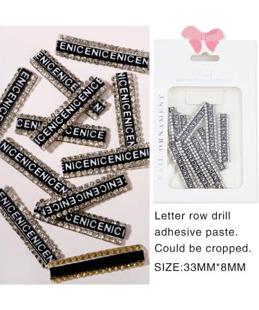 NICENEEDED 36 Strips Diamond Nail Art Chains 3D Crystal Word Nail Charms with Nail Rhinestones Glitter Bling Design Nail Ornaments DIY Design Decorations for Manicure Tips - Buy Online on GoSupps.com