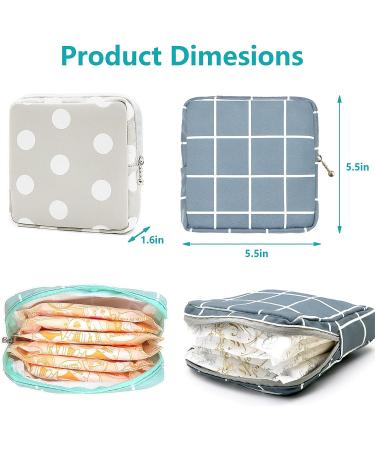 Period Bag for Teen Girls Sanitary Napkin Storage Bag Portable Menstrual Pad Tampon Zipper Bags Pouch Feminine Menstruation First Period Bag for Teen Girls Ladies (Grey Plaid) A_Gray Plaid - Buy Online on GoSupps.com