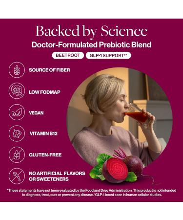 resG prebeet Prebiotic - Fiber Digestion Supplement Drinkable GLP-1 Powder Packets for Women & Men On The Go Gut Health Drink Mix Gluten Free Sugar Free - 30 Stick Packs 1.88 Pound (Pack of 1) - Buy Online on GoSupps.com