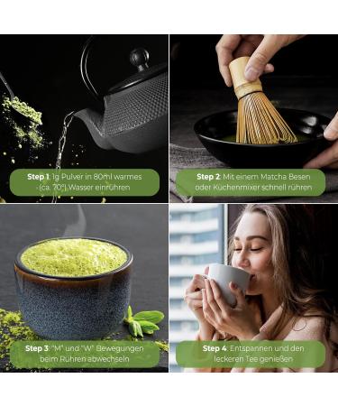 Uniqo Matcha Powder with Mango - All-Natural Japanese Matcha for Lattes Ice Cream & Bubble Tea - No Artificial Dyes - Buy Online on GoSupps.com