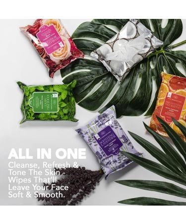 Body Prescriptions Makeup Remover Wipes 5-Pack - 150 Facial Cleansing Cloths, Removes Makeup, Mascara, Dirt, Oil - Mint, Rosehip, Vitamin C, Lavender, Coconut - Buy Online on GoSupps.com