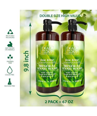 Dead Sea Collection Tea Tree Oil Hand Soap - Moisturizing Gel Cleanser - 2 Pack (33.8 Fl. Oz Each) - Buy Online on GoSupps.com