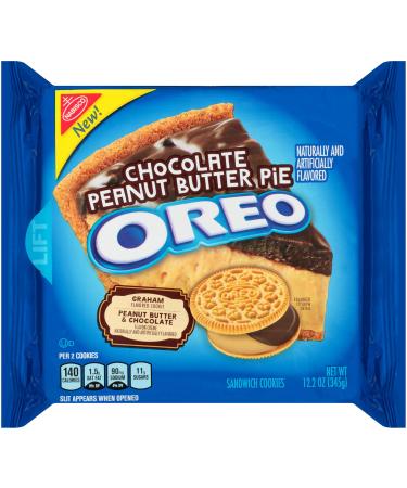 OREO Chocolate Peanut Butter Pie Sandwich Cookies, 1 Resealable 12.2 oz Pack - Buy Online on GoSupps.com