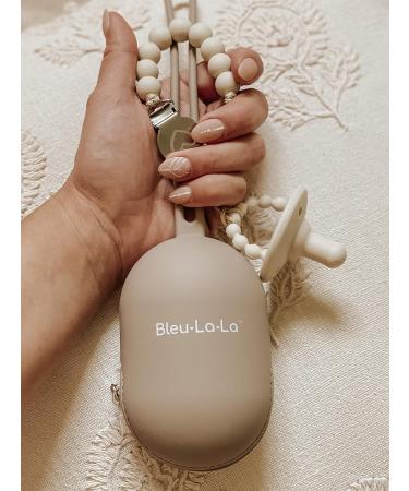 Bleu La La Silicone Pacifier Holder Case - Zipper Pouch Taupe - Buy Online on GoSupps.com