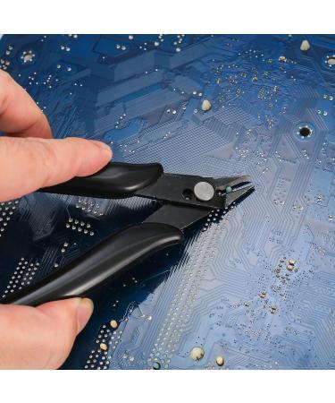 4 Pcs Wire Cable Cutters Side Cutters Precision Flush Cutters Wire Strippers Electrical Snips Pliers Strippers Cutters Electrical with Soft Grip for Jewelry Craft DIY - Blue/Black - Buy Online on GoSupps.com