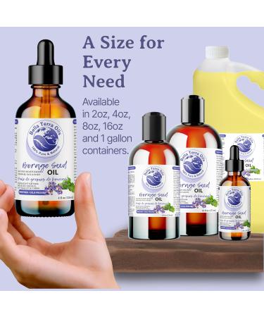 Bella Terra Oils Borage Seed Oil. 473ml. 100% Pure. Cold-pressed. Unrefined. PA-free. Hexane-free. Rich in GLA. Natural Moisturizer for Skin Hair. 473 ml (Pack of 1) - Buy Online on GoSupps.com