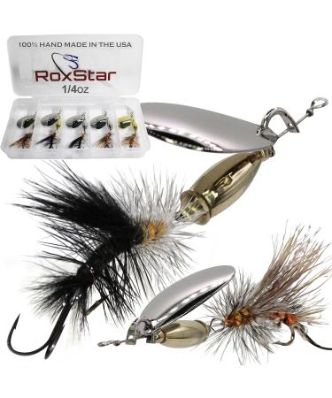 RoxStar Fly Strikers - Hand-Crafted in The USA - Proven Nationwide Most Versatile Fishing Spinner for Bass, Trout, Pike, Steelhead- Stop Fishing - Start Catching! Series-1 | 1/4oz