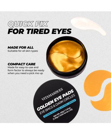 Vitamasques Patchs hydrogel dor s pour yeux gonfl s et yeux : rafra chit en 15 minutes - Formul en Cor e - 32 paires/64 patchs hydrogel - Buy Online on GoSupps.com