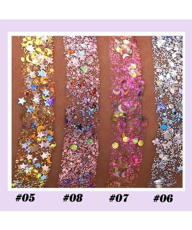 Vibrant Body Glitter Gel 40ml - Chunky Glitter & Sequins for Hair Face & Body - Perfect for Festivals & Makeup - Buy Online on GoSupps.com