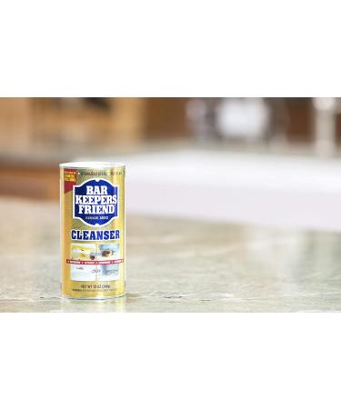 BAR KEEPERS FRIEND Powdered Cleanser 12oz - Effective Cleaning Formula (1-Pack) - Buy Online on GoSupps.com