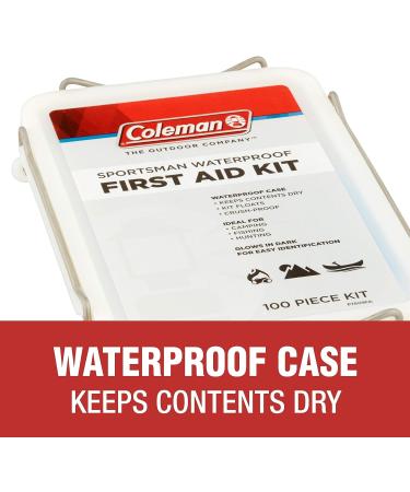 Coleman Sportsman Waterproof First Aid Kit - 100 Pieces | Essential Outdoor Emergency Supplies - Buy Online on GoSupps.com