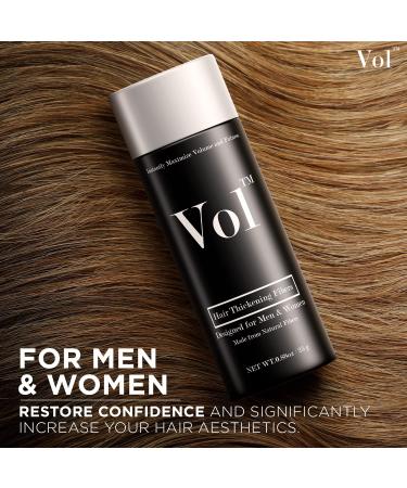 VOL Thick Hair Fibers - Natural Vegan Solution for Thinning Hair Light Blonde - Premium Animal Cruelty-Free Coverage for Men & Women - Buy Online on GoSupps.com