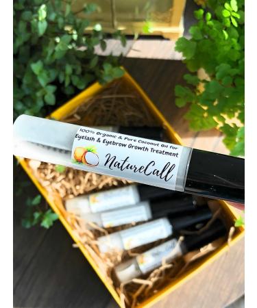NatureCall Coconut Oil for Eyelash & Eyebrow Growth - 10ml Bottle | Best for Fuller Lashes & Brows - Buy Online on GoSupps.com