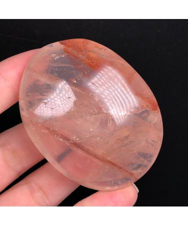 QPYD natural healing crystal.Natural pink crystal carving polishing healing massage home art collection gifts (size: 2 pieces)