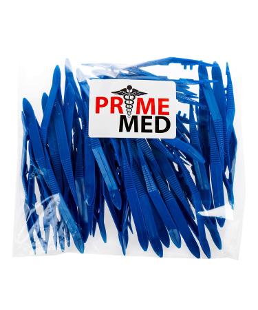 PrimeMed Plastic Blue Forceps (Tapered Tweezers) - Bulk Pricing (125 Count) - Buy Online on GoSupps.com
