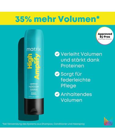 Matrix High Amplify Conditioner 300ml - Volume & Strength for Thin Lackluster Hair | Protein-Infused eCommerce International Shipping - Buy Online on GoSupps.com
