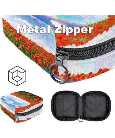 Menstrual Polster Bag with Zipper for Women & Girls | Happy Geometric Mosaic | 4.7x6.6 in (12x17 cm) | Collect Tampons & More - Buy Online on GoSupps.com