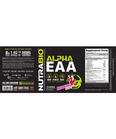 NutraBio Alpha EAA Dragon Fruit: All-Day Aminos & Hydration Supplement - Buy Online on GoSupps.com