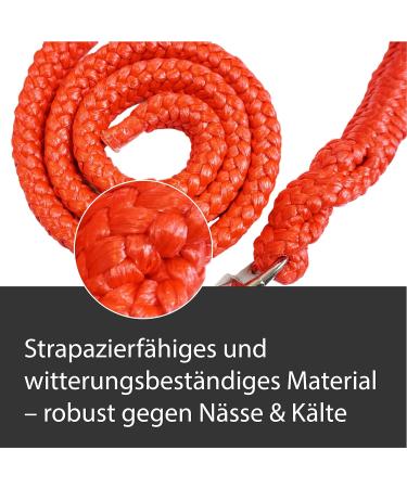 Lead Rope with Panic Hook for Horses Ponies & Donkeys - 1.60m Stylish Designs (Red) - International Shipping Available - Buy Online on GoSupps.com