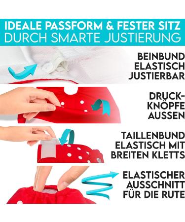 Buy Dog is K nig Dog Diapers for Bitches - Eco-Friendly Adjustable Strong Suction Pants (3 pcs) | Size S (29-40cm) - Red Blue Green - Buy Online on GoSupps.com