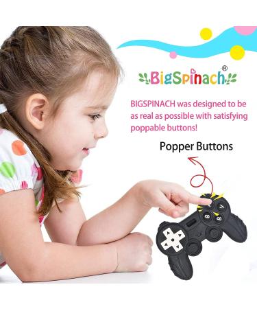 BigSpinach Baby Game Controller Teether Toy - Silicone Teething Toy for Gamer Parents & Kids - Cool Gaming Stuff (Blue+Black) - Buy Online on GoSupps.com