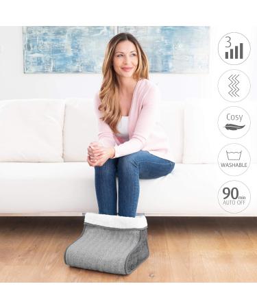 Medisana FW 150 Foot Warmers - Knitting Pattern Electric Heating 3 Temp Levels Auto Off & Overheat Protection Washable Fluffy Lining - International Shipping Available - Buy Online on GoSupps.com