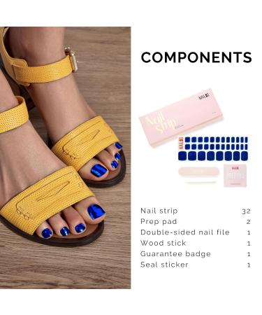 Sapphire Blue Nail Foil for Toenails - Self-Adhesive Gel Nail Films 32 Pieces UV Hardening - Perfect Gift for Women & Girls - Buy Online on GoSupps.com