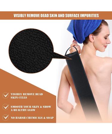 2 in 1 Exfoliating Glove & Back Scrubber Set - Korean Body Exfoliator for Soft Skin, Dead Skin Remover, Shower Gloves Back Scrubber - Buy Online on GoSupps.com