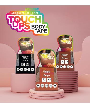 TouchUps Body Tape - Waterproof Boob Tape for Breast Lift & Support | Anti-Shredding | Perfect for Fitness & Swimming (Black - Buy Online on GoSupps.com