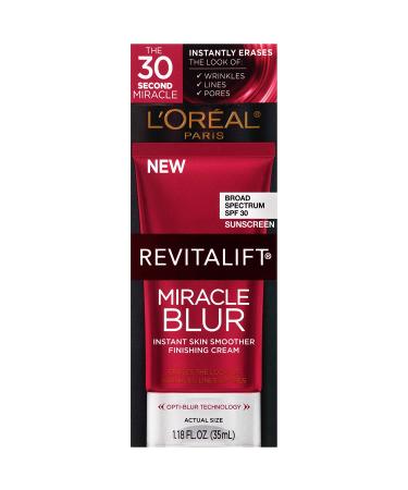 L'Oreal Moisturizer for Face Revitalift Miracle Blur Instant Skin Smoother Primer Facial Cream with SPF 30 Sunscreen - 1.18 fl. oz - Buy Online on GoSupps.com