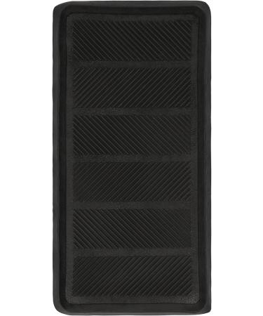 Ottomanson Easy Clean Waterproof Non-Slip 16 x 32 Indoor/Outdoor Rubber Boot Tray (Black) - Buy Online on GoSupps.com