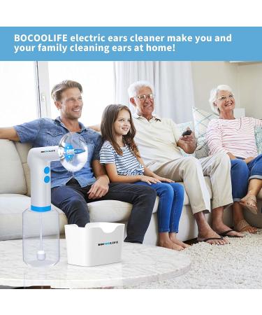 BOCOOLIFE Electric Ear Cleaner Kit - Rechargeable Earwax Removal System with 4 Pressure Modes and 5 Ear Tips - for Adults and Kids - Includes Ear Basin - Blue - Buy Online on GoSupps.com