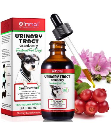 Urinary Support for Dogs - Natural Supplement for Kidney Stones Bladder Health & UTI Prevention - Promotes Urinary Function & Normal pH - 2.02fl oz
