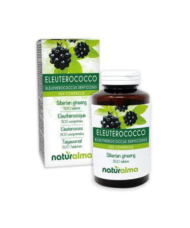 Eleutherococcus or Siberian Ginseng (Eleutherococcus senticosus) Naturalma Roots | 150g | 300 Tablets of 500mg | Dietary Supplement | Natural & Vegan