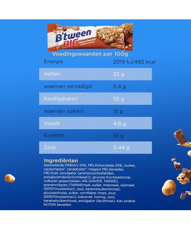  Hero B'tween BIG Muesli Bars Peanut & Chocolate - 24 pieces x 50g - Advantage Pack - Buy Online on GoSupps.com