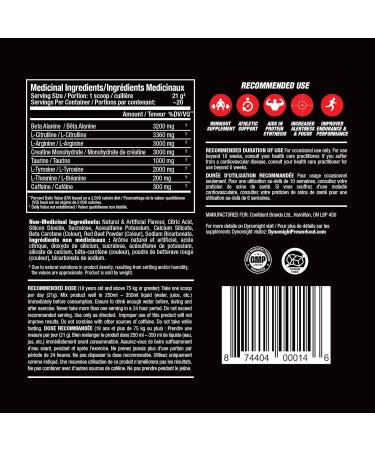 CONFIDENT SPORTS - DYNOMIGHT Fully Dosed - EXPLOSIVE Pre-Workout Maximum Absorption Formula - PEACH MANGO - 420 Gram 20 Servings - Buy Online on GoSupps.com