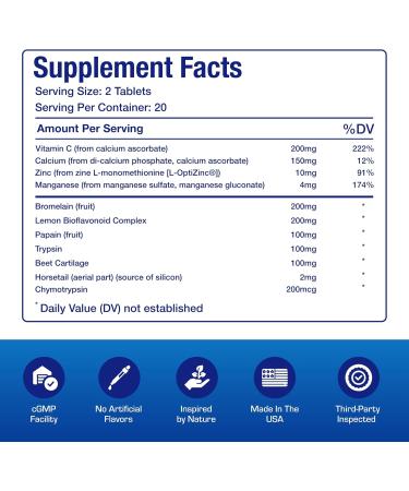 Cartilage Ligament and Tendon Supplement - Clinical Restorative Joint Support Formula with Bovine Cartilage Minerals & Proteolytic Enzymes for Comfort Mobility & Recovery Support - 20 Servings - Buy Online on GoSupps.com