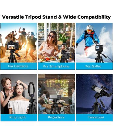 ZIKZOK 75 Inch Lightweight Aluminum Camera Tripod for DSLR/SLR/DV/GoPro/iPhone - Black - Buy Online on GoSupps.com