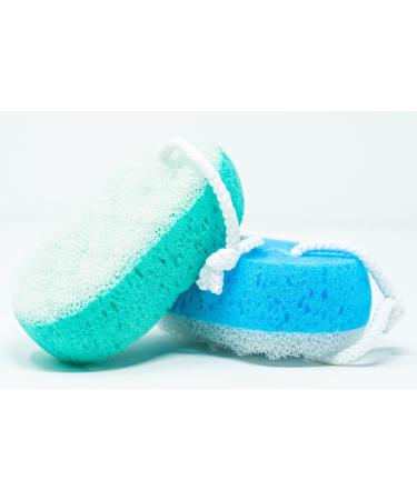 / Pack of 4 / Bath Shower Sponge for Woman Man Kids MR. Sponge Energizing Double Sided Bath Relaxing Massage scrubbing Body Scrubber loofah Deep Cleansing Loofah Sponge exfoliating Body Scrubber - Buy Online on GoSupps.com