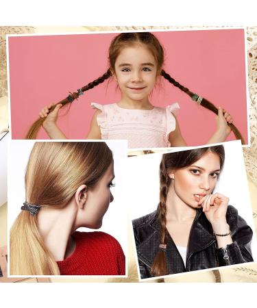 40 Pcs Boho Hair Ties for Women - 10 Styles Elastic Ponytail Holders & Bracelets - Soft Bands for Thin to Curly Hair - 10 Bright Colors - Buy Online on GoSupps.com