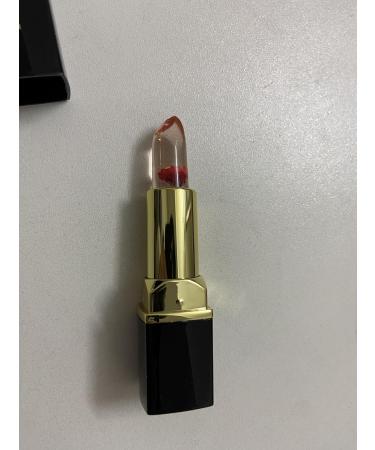 Flower Changing Lipstick - Moisturizing Color Balm with Gold Leaf | Red Rose Jelly Lip Color for Women - Buy Online on GoSupps.com