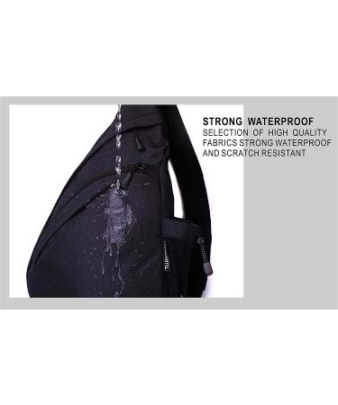 TurnWay Waterproof Sling Bag with USB Charging Port | Travel, Hiking, Cycling, Camping | Black - Buy Online on GoSupps.com