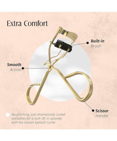 Stainless Steel Eyelash Curler - Precision Lash Curler for Flawless Lashes & Eye Beauty | Professional Gold Design - Buy Online on GoSupps.com