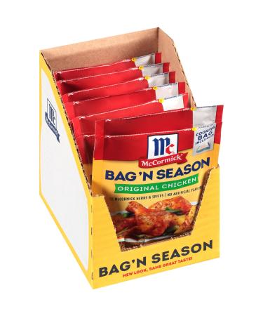 McCormick Bag 'n Season Original Chicken Cooking Bag & Seasoning Mix, 1.25 oz (Pack of 6)