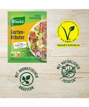 Yellow Garten-kr uter Salat-kr nung - Pr paration pour Vinaigrette Allemagne aux herbes du jardin 5 sachets - Salade pr te en un instant - Compatible avec Knorr - 55g - Buy Online on GoSupps.com