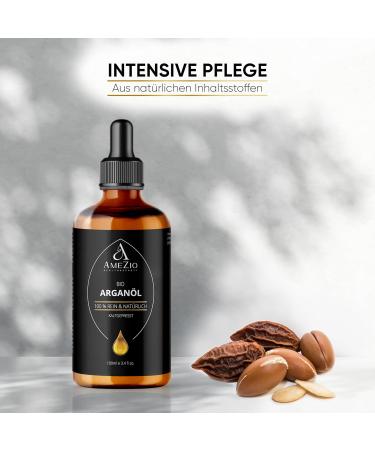 Organic Cold-Pressed Argan Oil For Hair Face Body Skin Argan Oil Baby 100% Pure and Sustainable Natural for Cosmetics Skin Care Vegan and Cruelty Free 100 ml - Buy Online on GoSupps.com