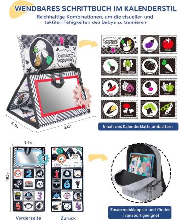 Dcsioike Baby Toys for 0-9 Months | Montessori Fabric Books & Mirror - Perfect Newborn Gifts - Buy Online on GoSupps.com